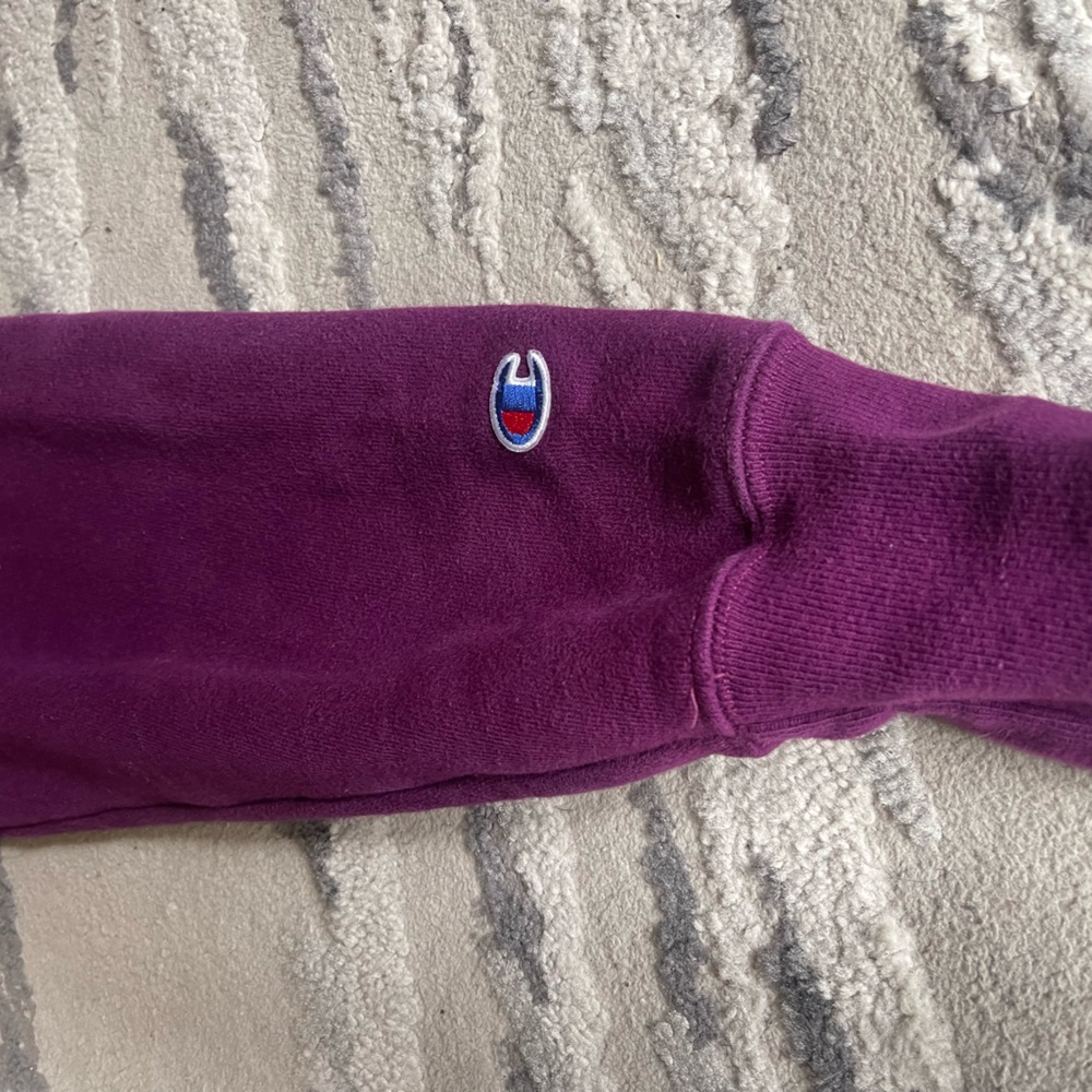 Champion Women's Purple Hoodie Sweater - Picture 2 of 3